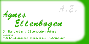 agnes ellenbogen business card